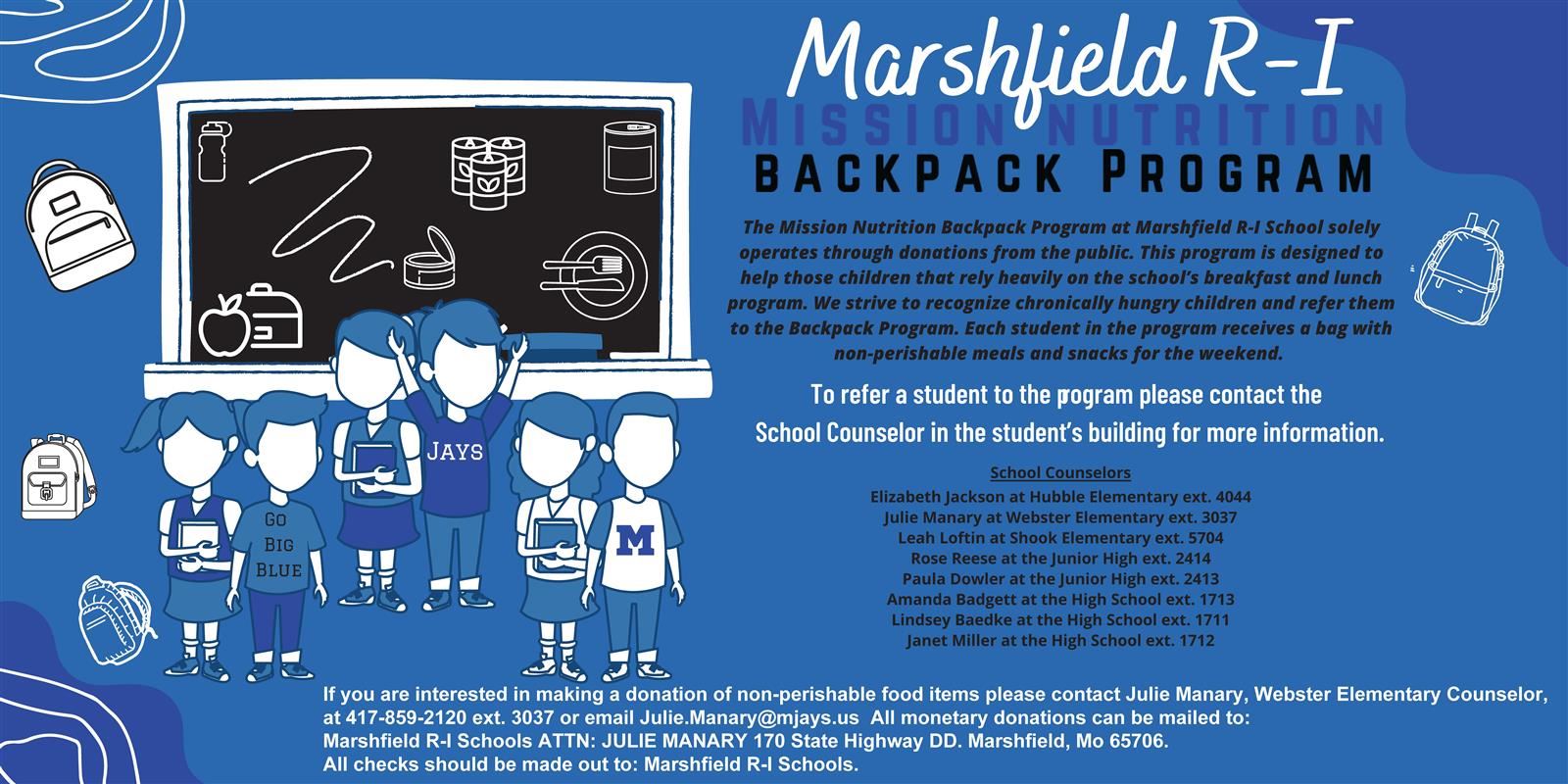 Mission Nutrition Backpack Program